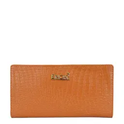 Enoki by Baggit Tan Textured Bi-Fold Wallet for Women-image-32