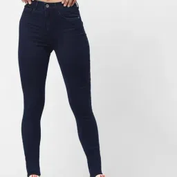 Only Dark Blue Blended Skinny Fit Jeans-picture-31