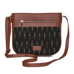 ZOUK Black Printed Small Cross Body Bag-picture-45