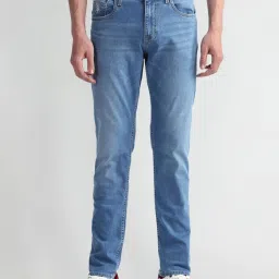 U.S. Polo Assn. Denim Co. Blue Cotton Slim Fit Logo Printed Jeans image 1