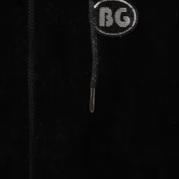 Blue Giraffe Girls Black Polyester Blend Solid Sweatshirt image 4