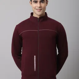 Cantabil Wine Regular Fit Mock Collar Jacket image 1
