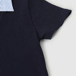 max Girls Cotton Shirt Collar Short Sleeves Casual Top image 5