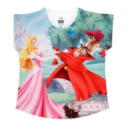 Disney by Wear Your Mind Girls Multicoloured Disney Princess Printed Top-image-40