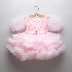 Many Frocks Kids Pink Embroidered Dress-picture-24