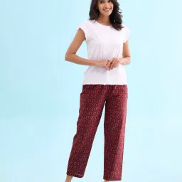 Go Colors! Red Cotton Printed Lounge Pants image 1
