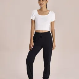 Go Colors! Black Cotton Mid Rise Joggers image 1