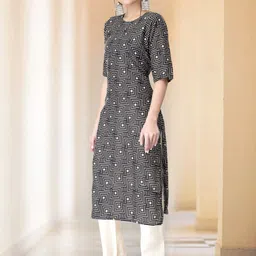 7Threads Women Printed Regular Kurta with Trousers image 5