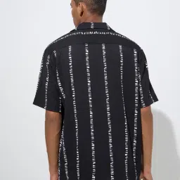 nuon men Nuon by Westside Black Printed Relaxed-Fit Shirt image 2