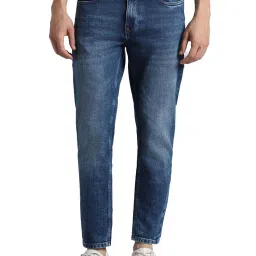 Simon Carter London Regular Fit Blue Lightly Washed Mid Rise Jeans image 1