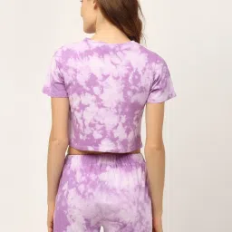 Rigo Lilac Printed Top and Short Set image 2