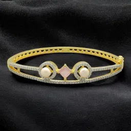 Sri Jagdamba Pearls Empress's Bloom White Pearl Charms Bracelets image 1