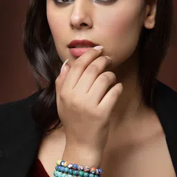 PANASH Women Pack Of 5 Artificial Beads Bracelets image 2