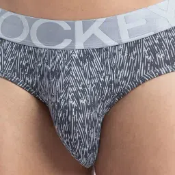 Jockey Grey Regular Fit Printed Briefs image 5