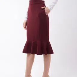 Miss Chase Wine Shift Skirt image 3