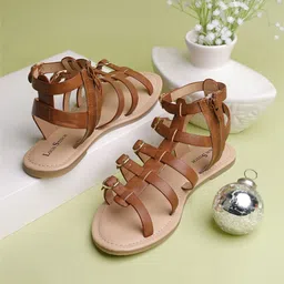 LOUIS STITCH Women Round Toe Gladiators Flats-picture-16