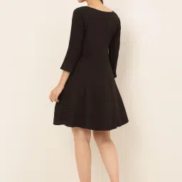 Jainish Black Regular Fit A-Line Dress image 2