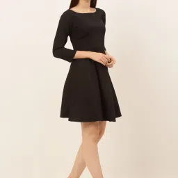 Jainish Black Regular Fit A-Line Dress image 3