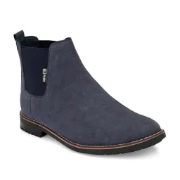 El Paso Men's Blue Chelsea Boots image 2