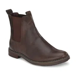 El Paso Men's Brown Chelsea Boots image 2