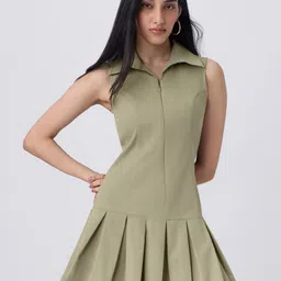 The Souled Store Soft Sage Tennis Dress-image-59