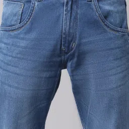 Cantabil Blue Regular Fit Lightly Washed Jeans image 4