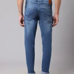 Cantabil Blue Regular Fit Lightly Washed Jeans image 2