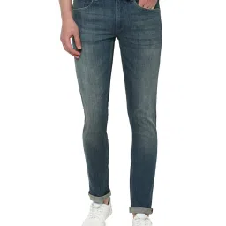 Allen Solly Blue Skinny Fit Heavily Washed Jeans image 1