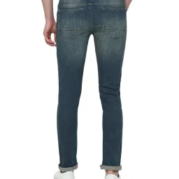 Allen Solly Blue Skinny Fit Heavily Washed Jeans image 2