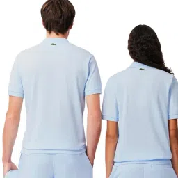 Lacoste Blue Signature Print L.12.12 Classic Fit Polo T-Shirt image 2