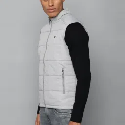 Allen Solly Grey Cotton Regular Fit Quilted Jackets image 3