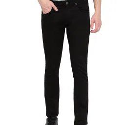 Cantabil Black Regular Fit Lightly Washed Jeans image 1