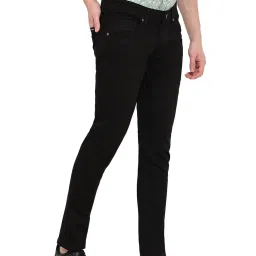 Cantabil Black Regular Fit Lightly Washed Jeans image 3