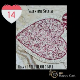 RISING STAR Red Beaded Table Runner image 4