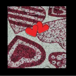 RISING STAR Red Beaded Table Runner image 3