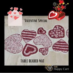 RISING STAR Red Beaded Table Runner image 2