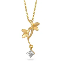 Candere by Kalyan Jewellers 18k (750) BIS Hallmark Yellow Gold and Diamond Pendant for Women-picture-35