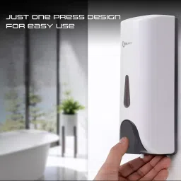 Robustt 300 ml ABS Plastic White Wall Mount Soap Dispenser, ZYH3 (Pack of 5 Pcs) image 2