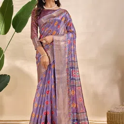 G R K Fashion Textile Silk Blend Mysore Silk Saree-picture-28