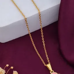 SZN Set Of 2 Gold-Plated Artificial Beaded Minimal Chains image 3