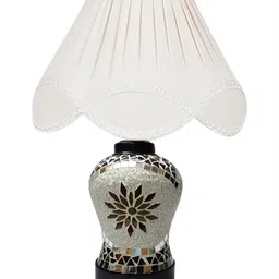 Aura White Glass Frustum Shaped Table Lamp image 3