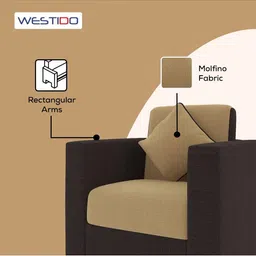 Westido Brown Single Seater Sofa image 5