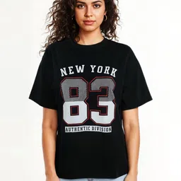DressBerry Women Typography Printed Oversized T-shirt-picture-19