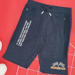 Pantaloons Junior Sports Theme Printed Shorts - Navy Blue-image-91