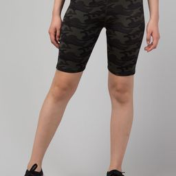 HIRRUX Women Camouflage Printed Skinny Fit Mid-Rise Cycling Sports Shorts-picture-10