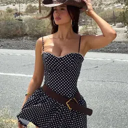 LULU & SKY Women Polka Dot Print Fit & Flare Mini Dress-picture-26