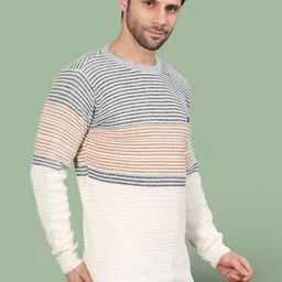 GRACIT Men Striped Woollen Pullover image 3