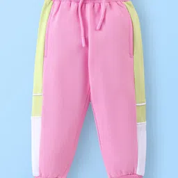 Babyhug Cotton Knit Full Sleeves Text Printed T-Shirt & Pants Set - White & Pink image 4