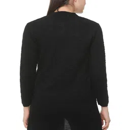 SZN Women Self Design Longline Shrug image 5