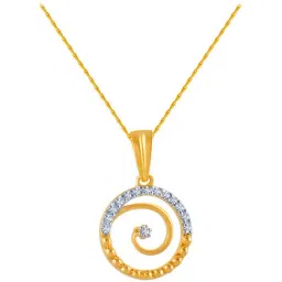 P.C. Chandra Jewellers 18 kt Gold & Diamond Pendant without Chain-picture-43